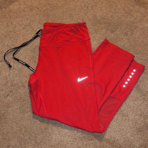 Nike Pants - cropped orange leggings